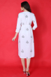 WHITE PRINTED COTTON LONG DRESS