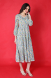 CRUSH COTTON MULTICOLOR LONG DRESS 