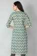 GREEN COTTON PRINT LONG KAMEEZ