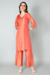 PEACH DOLA SILK PANT SET