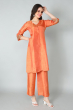 ORANGE DOLA SILK PANT SET