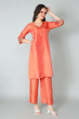 PEACH DOLA SILK PANT SET