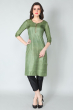 GREEN TUSSAR LONG KAMEEZ