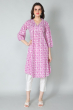 PURPLE COTTON PRINTED LONG KAMEEZ