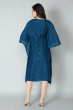 TEAL MUSLIN EMBROIDERED KAFTAN