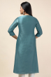 SEA GREEN CHANDERI Exclusive Long Kameez