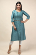 SEA GREEN CHANDERI Exclusive Long Kameez