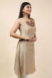 BEIGE Mashru SILK Exclusive Long KAMEEZ