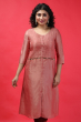 PEACH CHANDERI Exclusive Long KAMEEZ