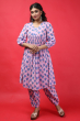 PINK COTTON PRINTED PATIALA SET