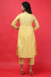 YELLOW COTTON PRINTED PANT SET