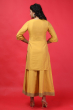 YELLOW COTTON SLUB SAHRARA SET