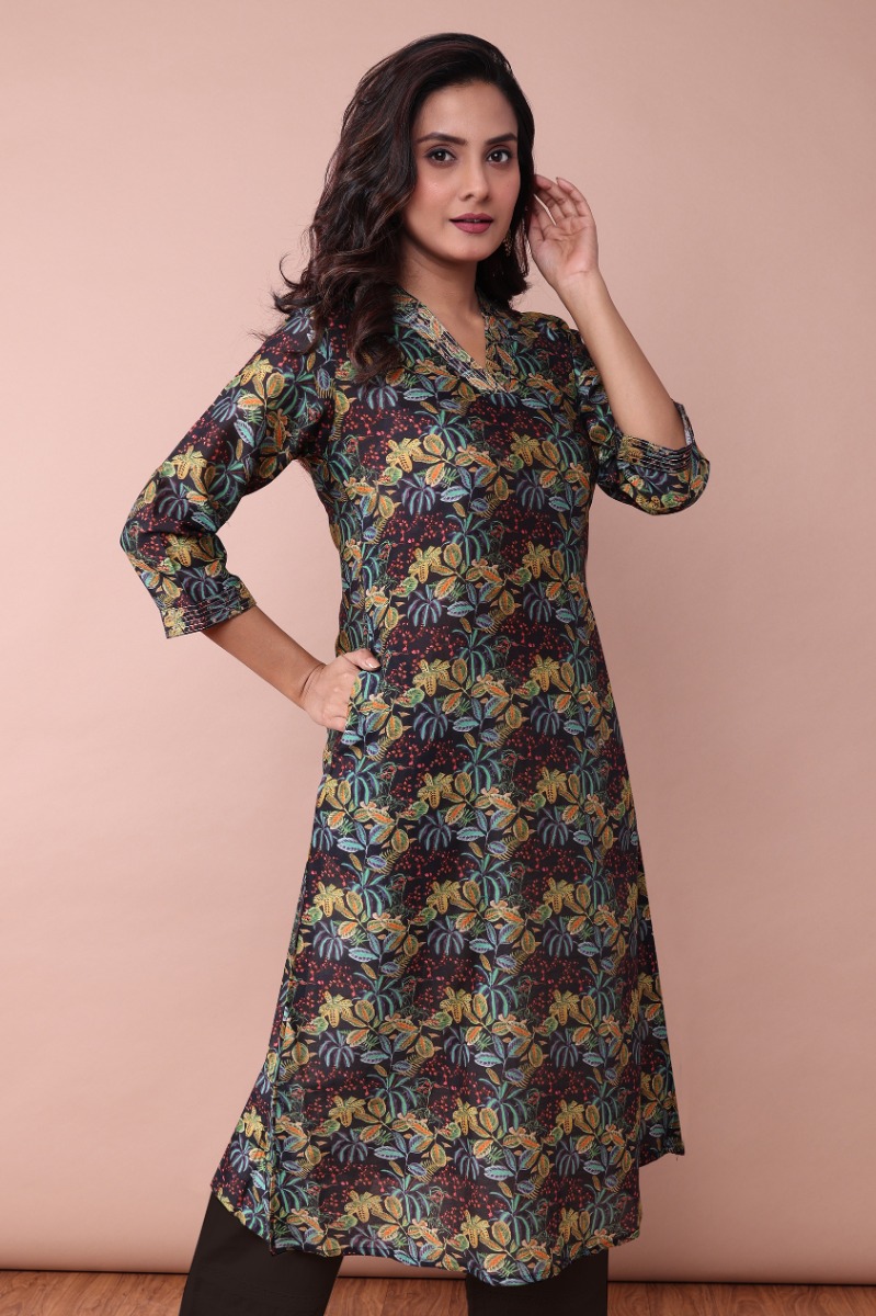 Multicolor Exclusive Cotton Printed Long Kameez