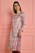 PINK PRINTED TUSSAR EXCLUSIVE LONG KAMEEZ