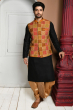 YELLOW OCHRE COTTON SLUB HAND EMBROIDERED EXCLUSIVE ETHNIC JACKET