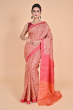 RUST TUSSAR PRINTED SAREE