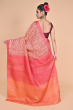 RUST TUSSAR PRINTED SAREE