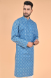 BLUE COTTON FLEX LONG KURTA