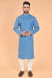 BLUE COTTON FLEX LONG KURTA