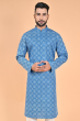 BLUE COTTON FLEX LONG KURTA