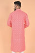 PINK COTTON FLEX LONG KURTA