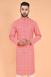 PINK COTTON FLEX LONG KURTA