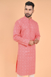 PINK COTTON FLEX LONG KURTA