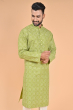 LIGHT GREEN COTTON FLEX LONG KURTA