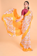 YELLOW PRINTED PURE SILK SAREE