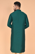 TEAL COTTON TUSSAR EXCLUSIVE EMBROIDERED LONG KURTA