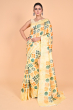 YELLOW DIGITAL PRINTED PURE SILK SAREE