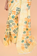 YELLOW DIGITAL PRINTED PURE SILK SAREE