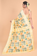 YELLOW DIGITAL PRINTED PURE SILK SAREE