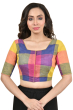 MULTICOLORED COTTON BLOUSE