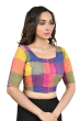 MULTICOLORED COTTON BLOUSE