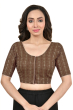 BROWN COTTON BLOUSE