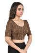 BROWN COTTON BLOUSE