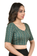 GREEN COTTON BLOUSE