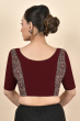 MAROON COTTON PRINTED BLOUSE