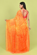 ORANGE DIGITAL PRINTED CHIFFON SAREE