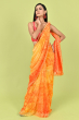 ORANGE DIGITAL PRINTED CHIFFON SAREE