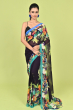 DARK BLUE DIGITAL PRINTED CHIFFON SAREE