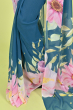 BLUE DIGITAL PRINTED CHIFFON SAREE