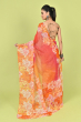 ORANGE DIGITAL PRINTED CHIFFON SAREE