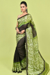 BLACK BATIK SILK SAREE