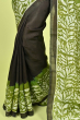 BLACK BATIK SILK SAREE