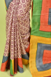 MULTI COLOURED TUSSAR PRINTED SAREE