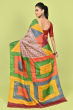 MULTI COLOURED TUSSAR PRINTED SAREE