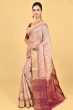 BEIGE TUSSAR PRINTED SAREE