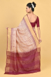 BEIGE TUSSAR PRINTED SAREE